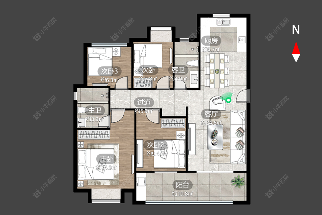 常州新城郡未来在售二手房源户型图_小牛看房