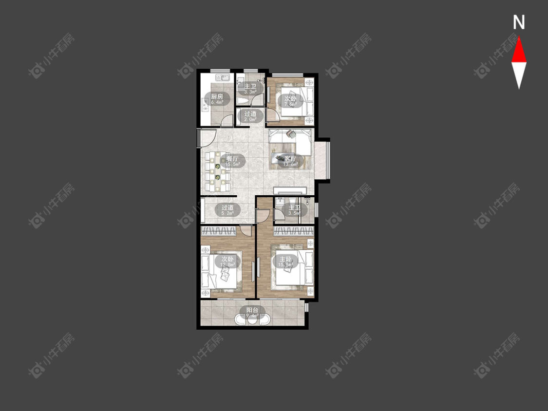 常州港悦府在售二手房源户型图_小牛看房