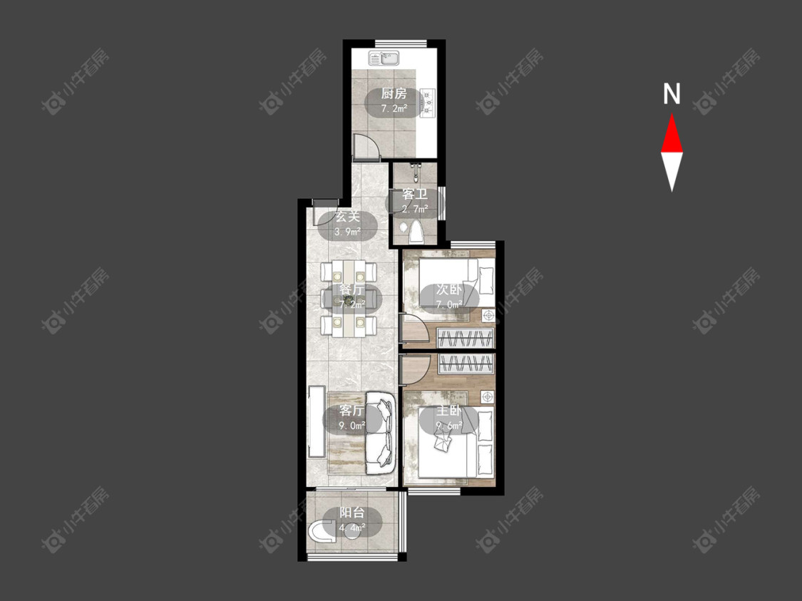 常州红梅西村在售二手房房源户型图_小牛看房