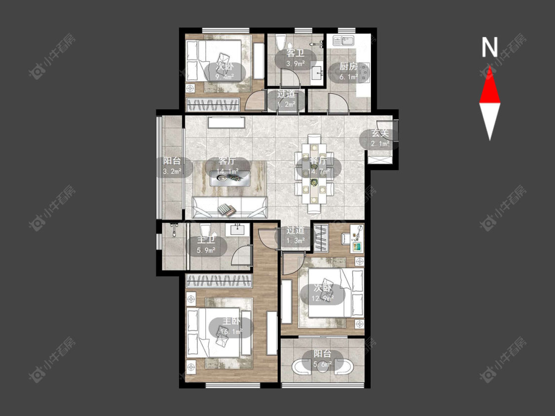 龙涛紫郡苑房源户型图 常州龙涛紫郡苑在售二手房源户型图_小牛看房