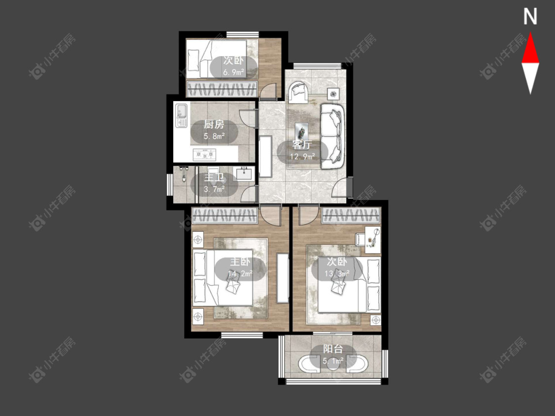 常州机械新村在售二手房源户型图_小牛看房