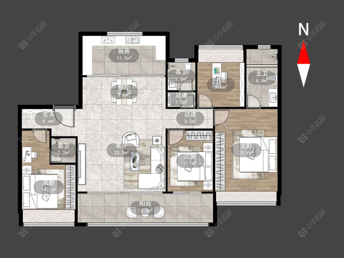 常州万科国宾道在售二手房源户型图_小牛看房