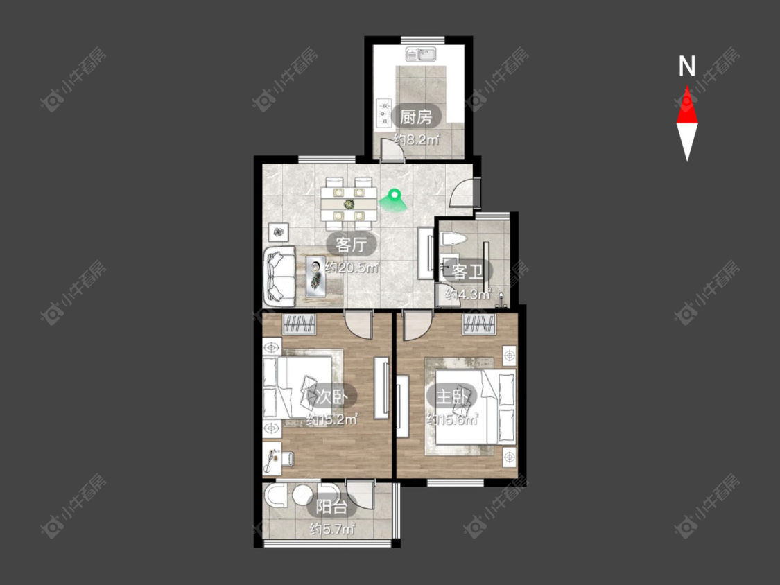 常州翠竹新村北区在售二手房源户型图_小牛看房