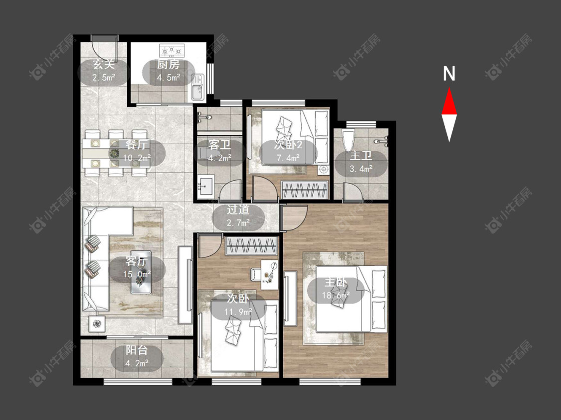 常州绿都万和城六区在售二手房源户型图_小牛看房