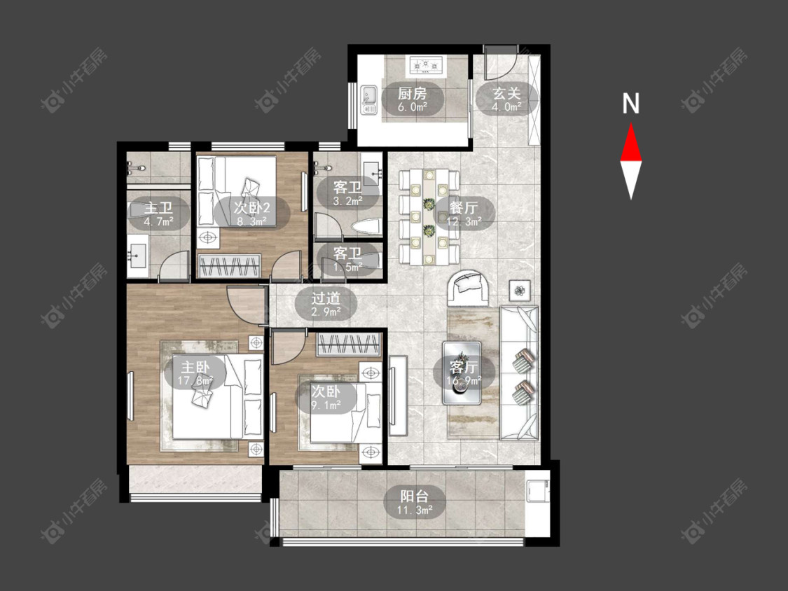 常州碧桂园壹号天禧在售二手房源户型图_小牛看房