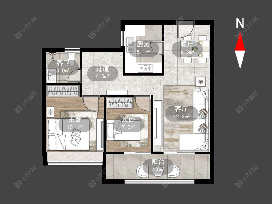 常州邹新花园D区在售二手房源户型图_小牛看房