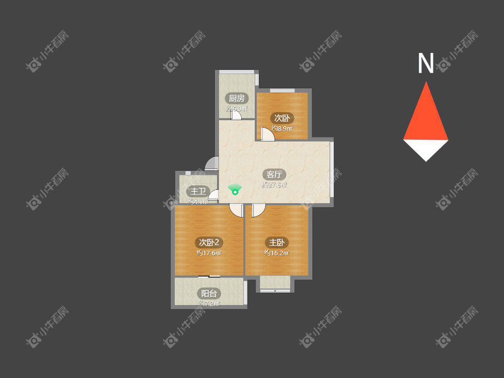 紫荆苑(钟楼)房源户型图 常州紫荆苑(钟楼)在租房源户型图_小牛看房