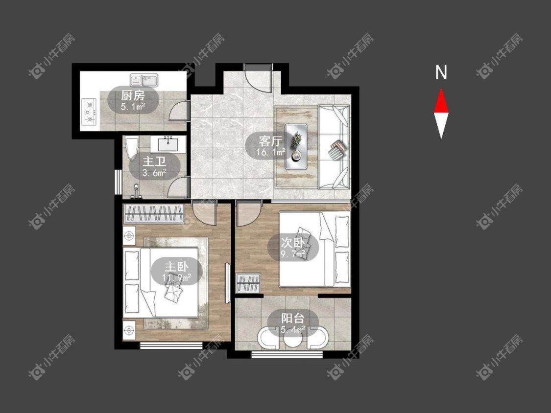 金美林花园房源户型图 常州金美林花园在租房源户型图_小牛看房