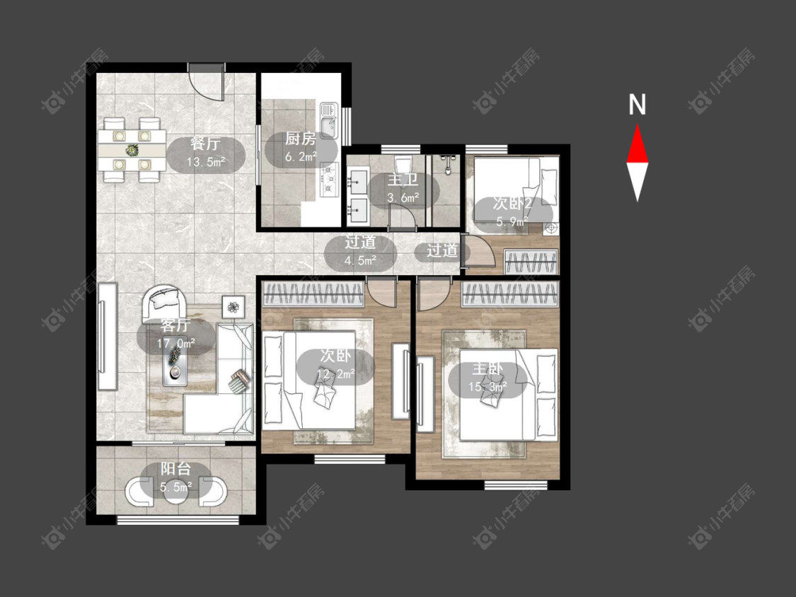 常州滨江豪园在售二手房源户型图_小牛看房