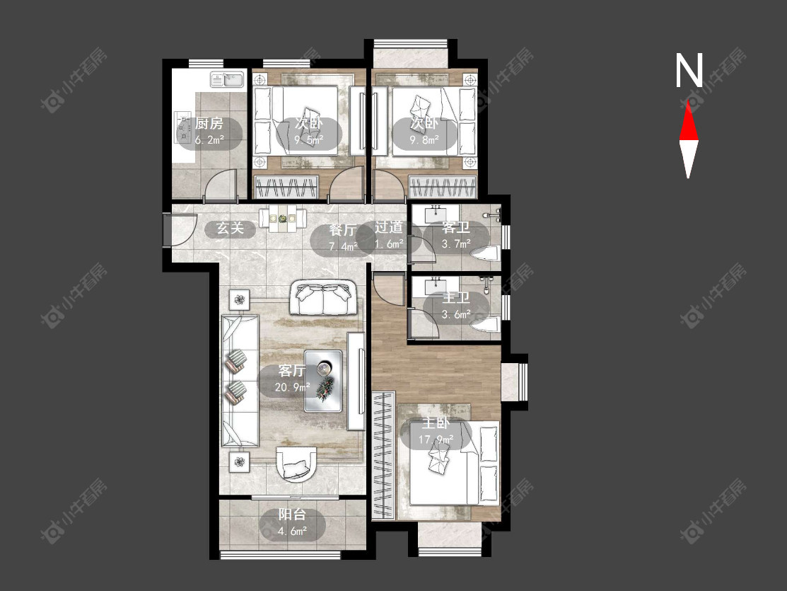 常州中海凤凰熙岸在售二手房源户型图_小牛看房