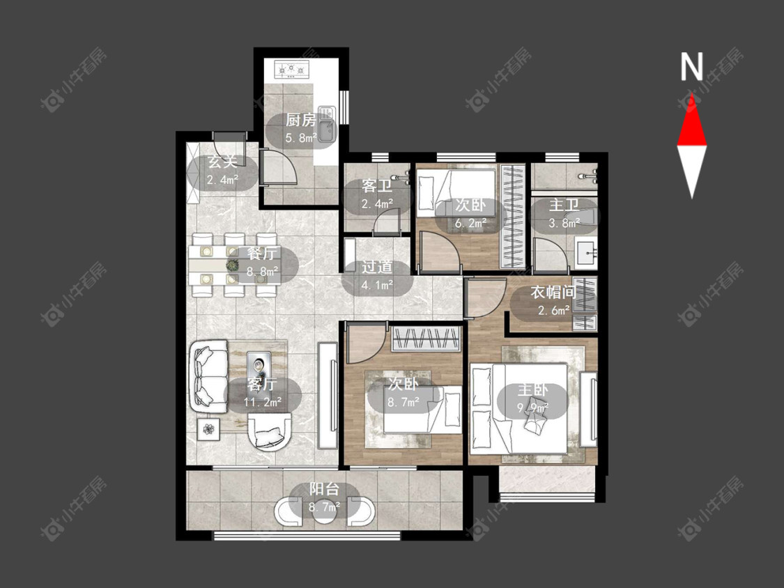 万科四季都会房源户型图 常州万科四季都会在售二手房源户型图_小牛看房