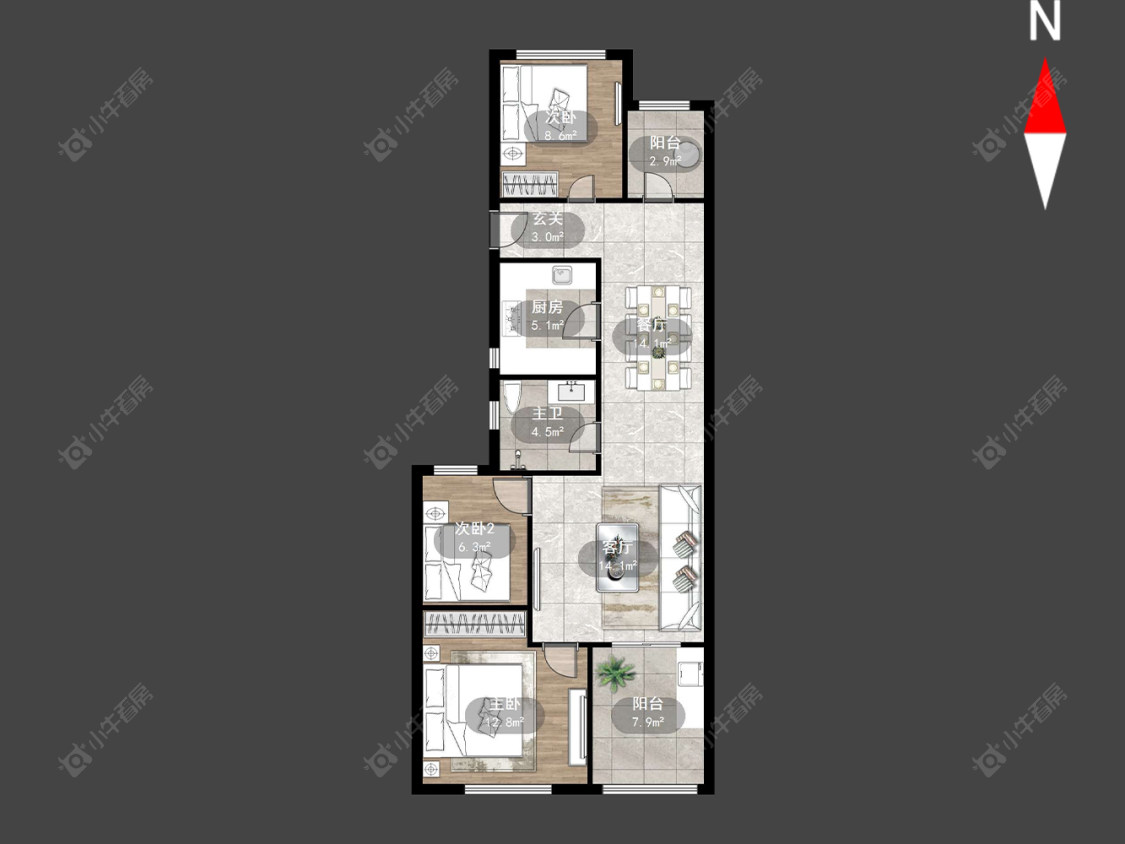 常州常发豪郡在售二手房源户型图_小牛看房