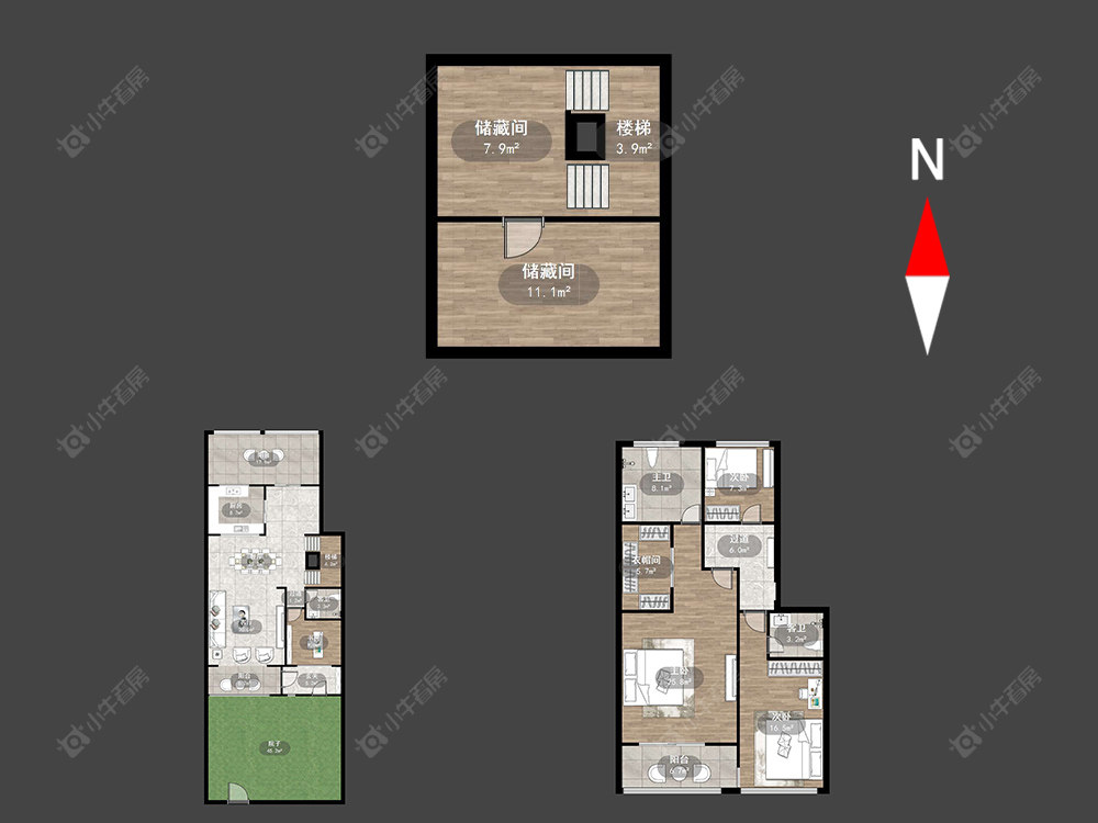 绿地香奈别墅区房源户型图 常州绿地香奈别墅区在售二手房源户型图_小牛看房