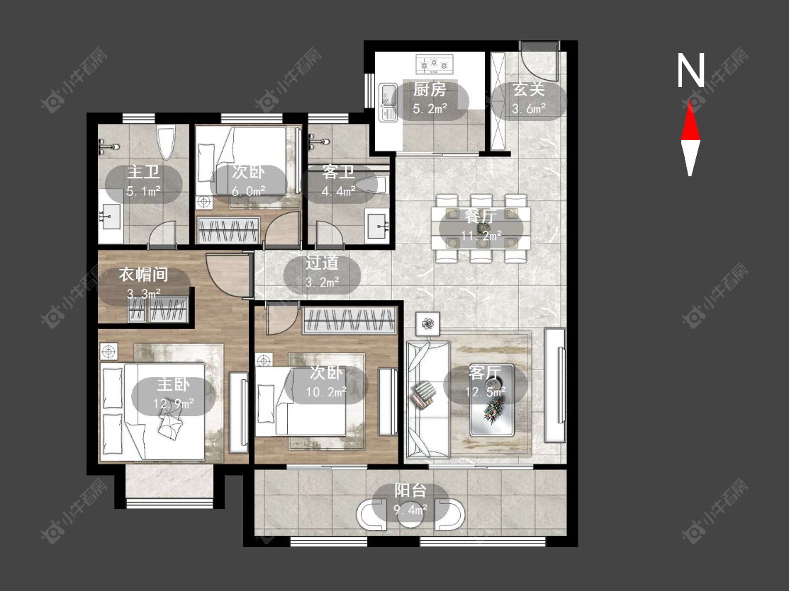 常州璞樾门第在售二手房源户型图_小牛看房
