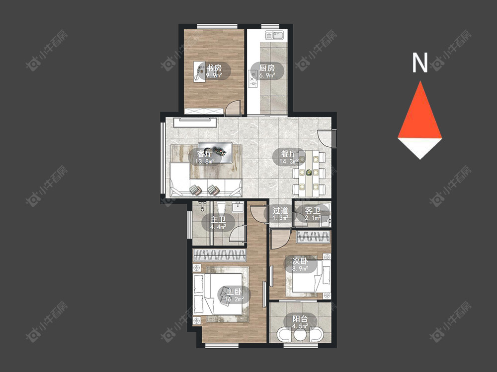 常州嘉宏云顶3室2厅在售二手房房源图片