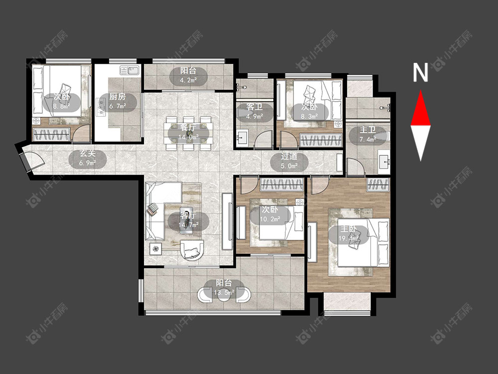 常州星河丹堤五区在售二手房源户型图_小牛看房