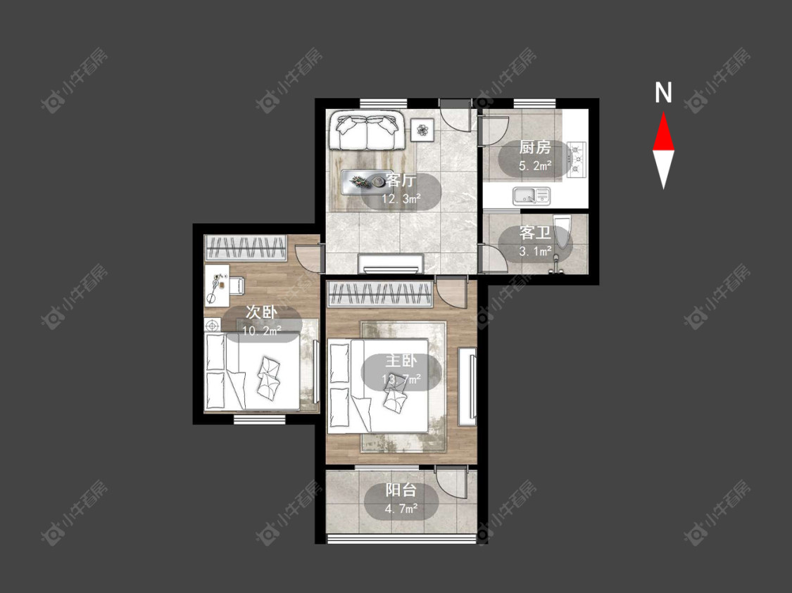 常州红梅东村在售二手房源户型图_小牛看房