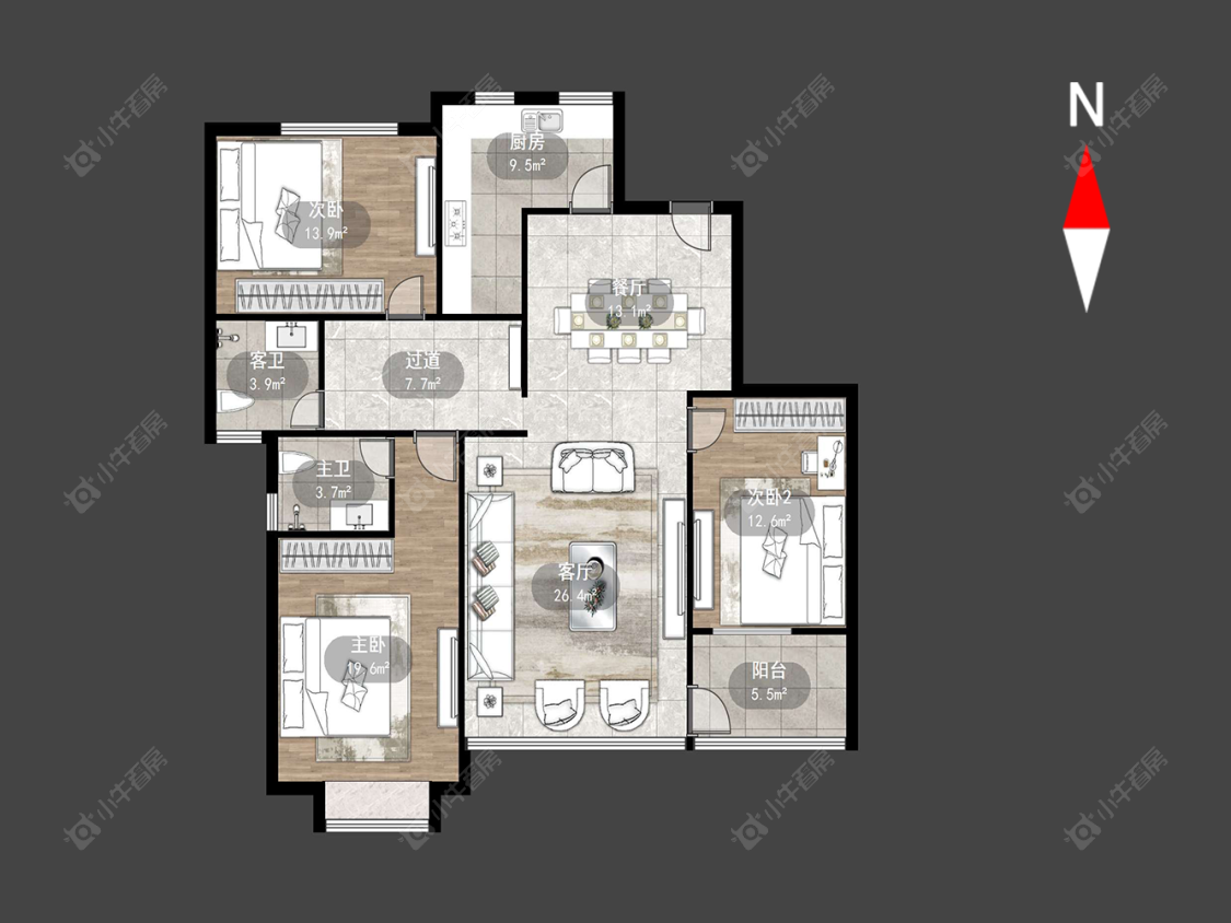 南博湾花园房源户型图 常州南博湾花园在售二手房源户型图_小牛看房