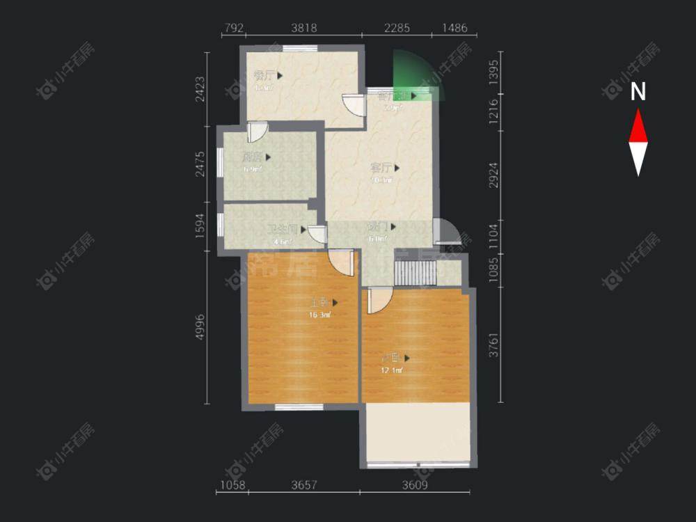 常州竹林新村在售二手房源户型图_小牛看房