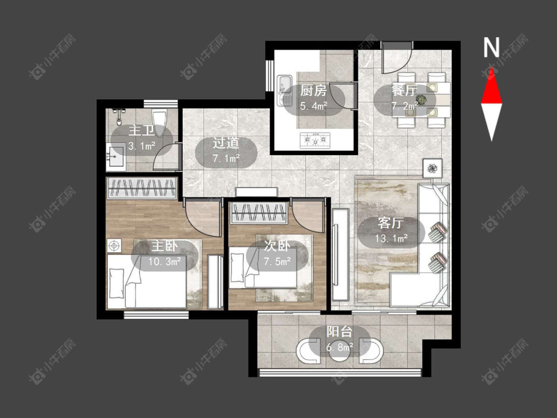常州观湖名轩在售二手房源户型图_小牛看房