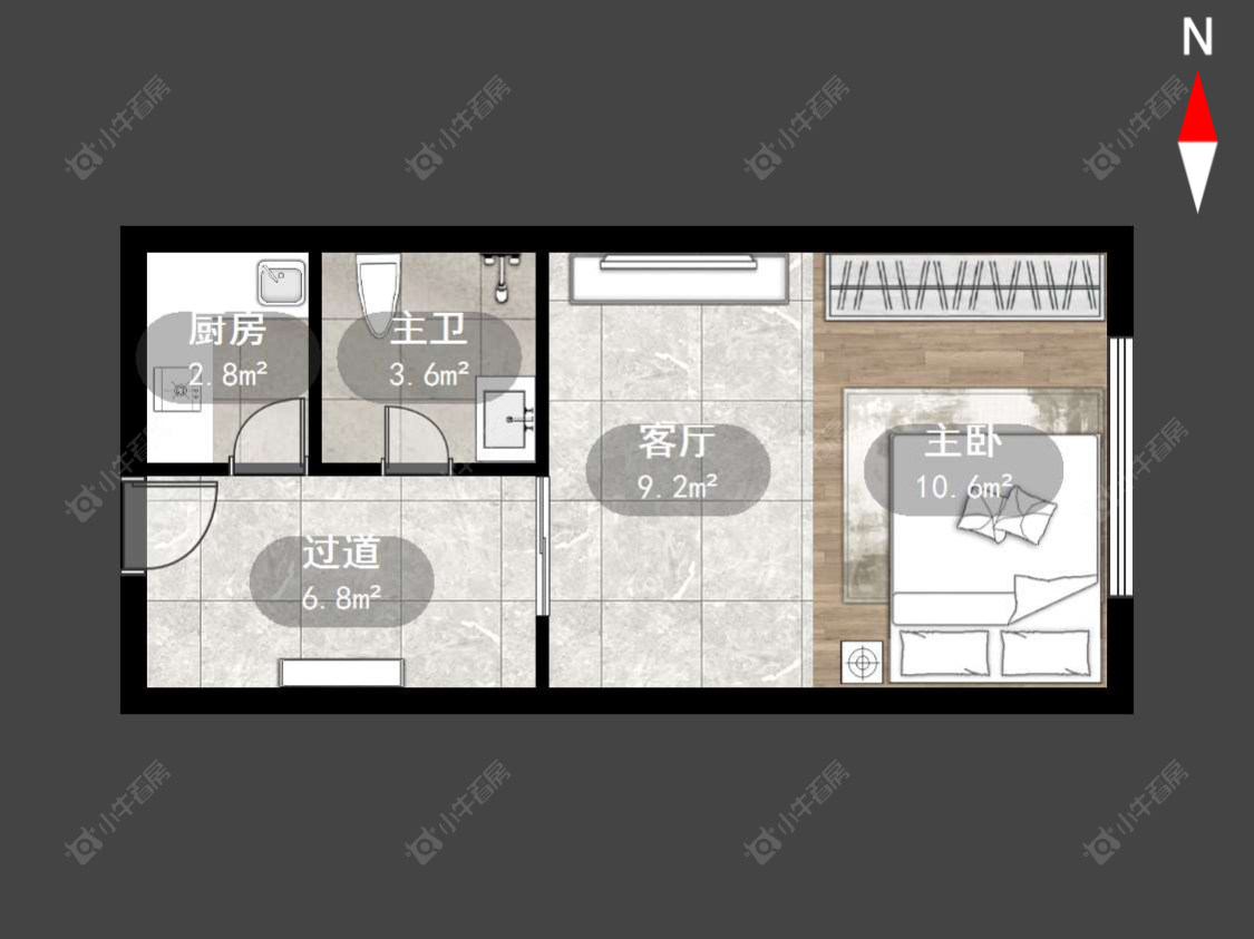 常州莱蒙双子星座公寓在售二手房源户型图_小牛看房