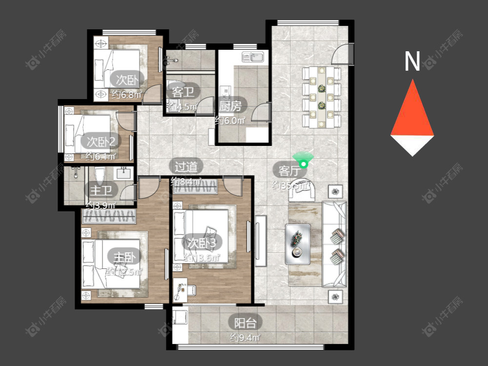 常州玉兰广场五期在售二手房源户型图_小牛看房