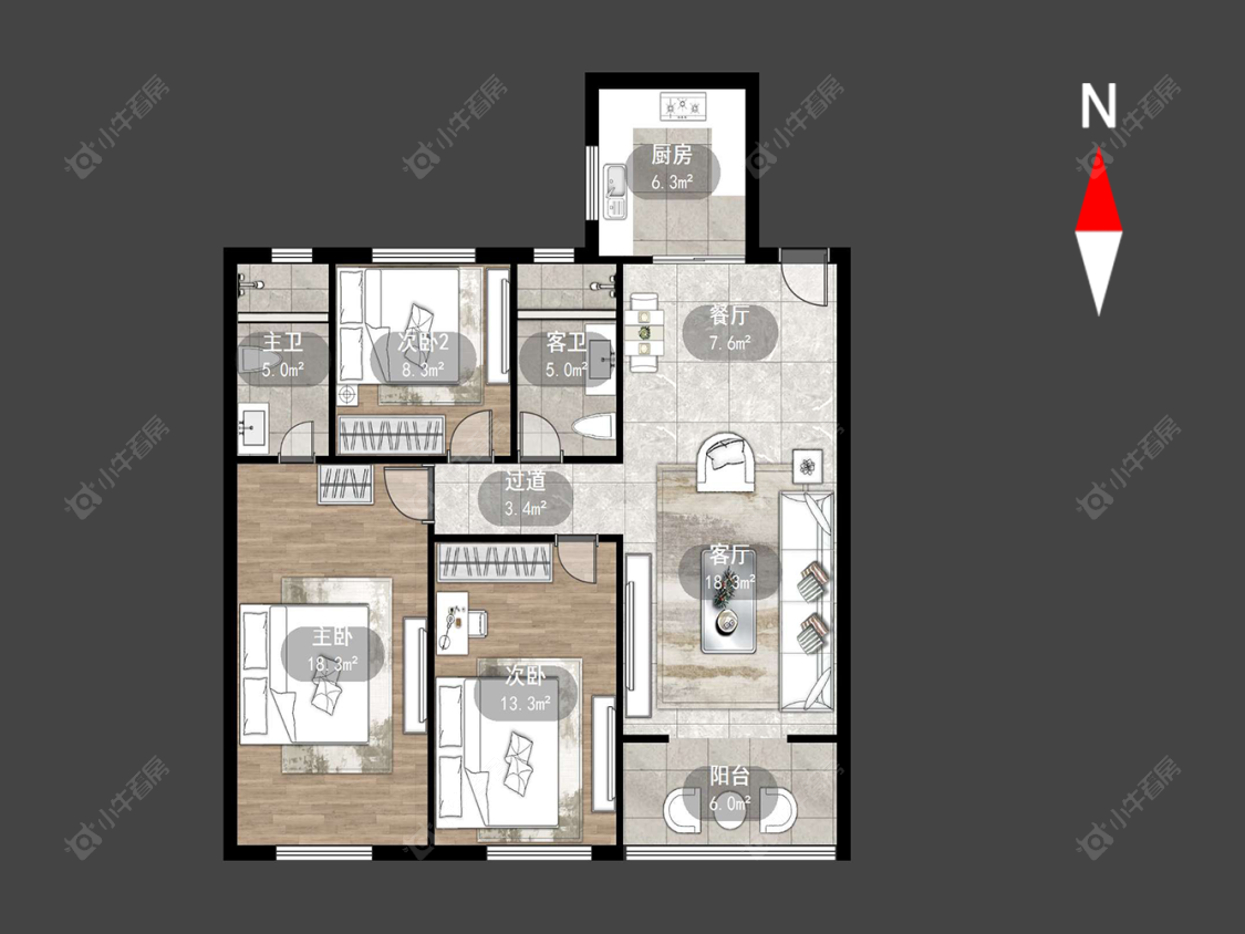 常州尚枫澜湾在售二手房源户型图_小牛看房