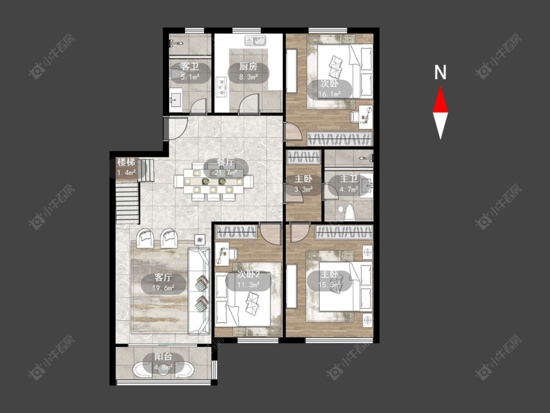 常州腾龙苑西区在售二手房源户型图_小牛看房