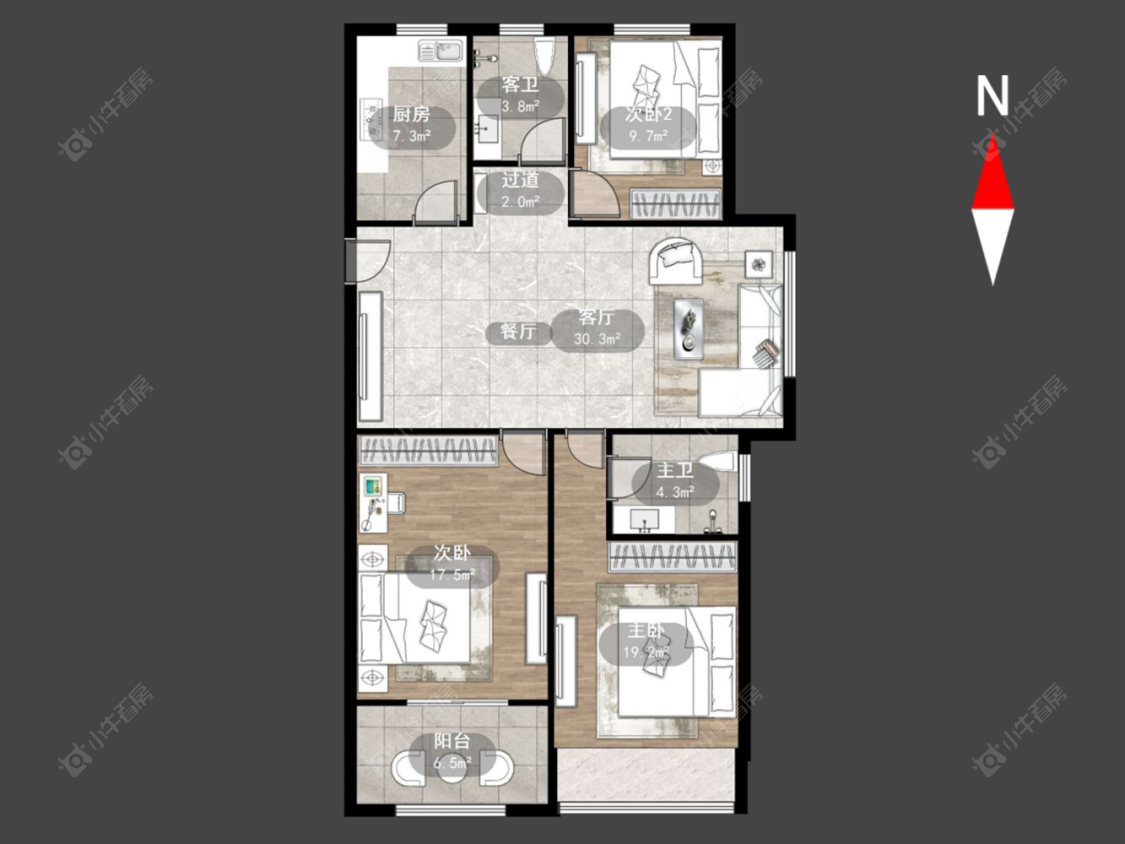 常州安家苑三期在售二手房源户型图_小牛看房