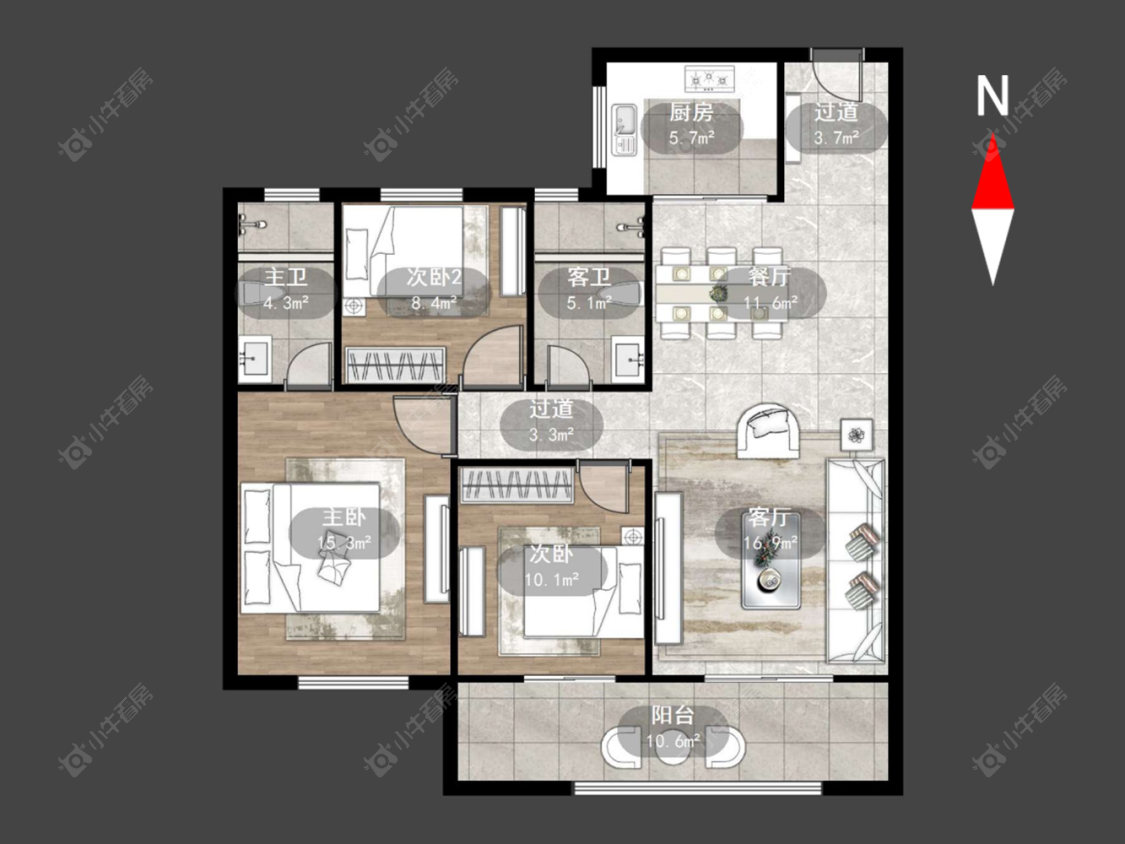 常州东青馨苑在售二手房源户型图_小牛看房