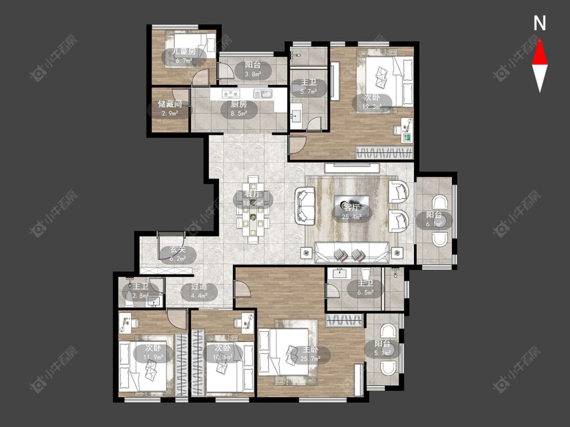 常州申达林与城在售二手房源户型图_小牛看房