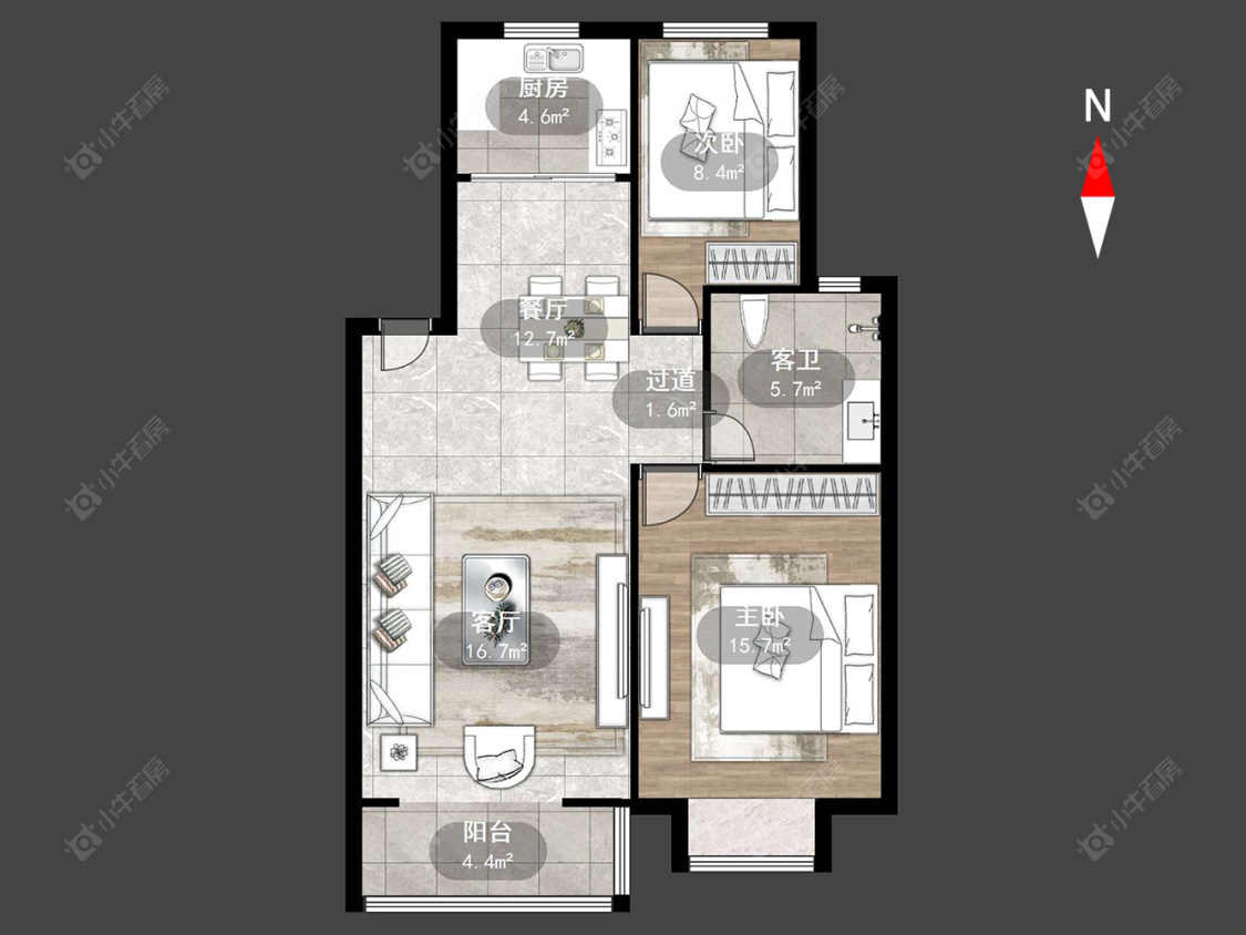 常州东方公寓(潞城)在售二手房源户型图_小牛看房