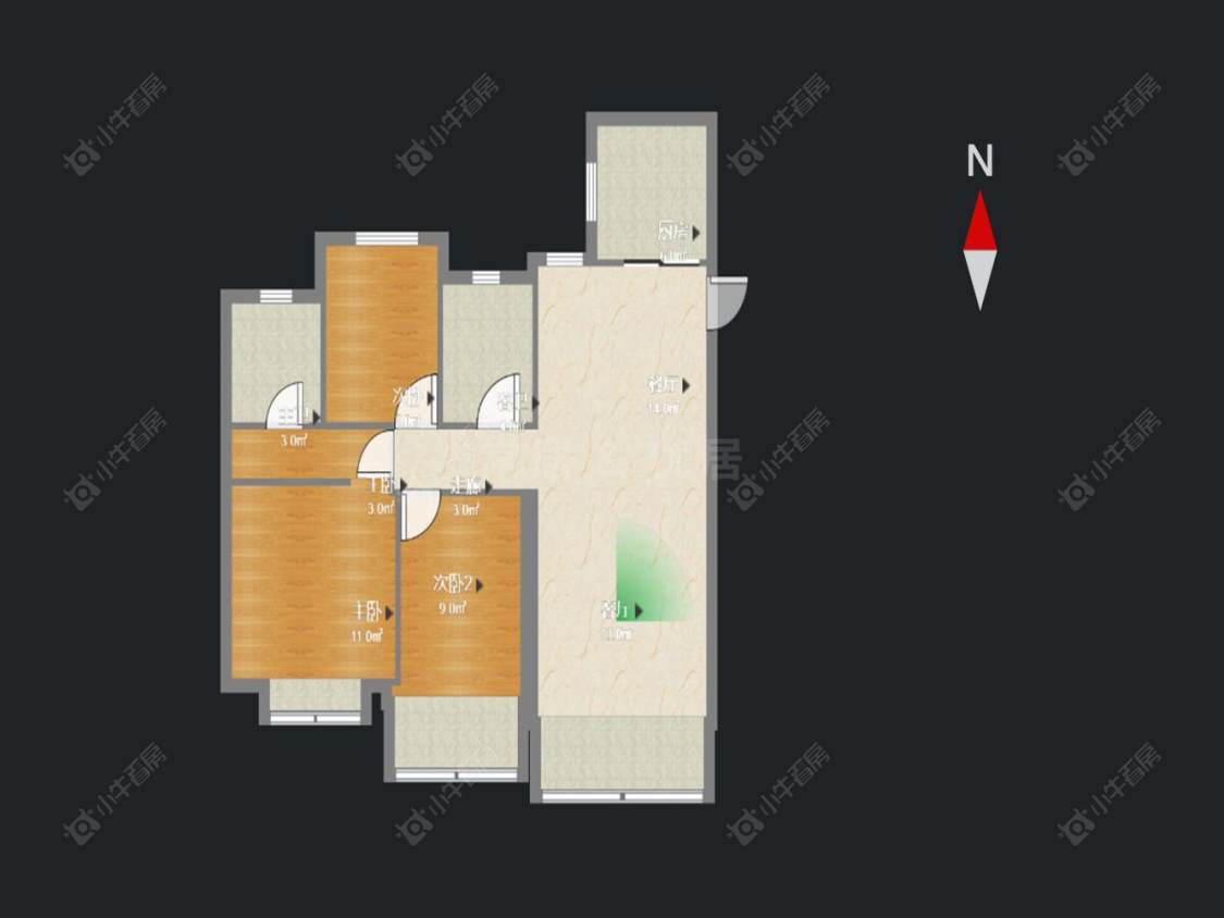 常州中海龙城花园西区在售二手房房源户型图_小牛看房