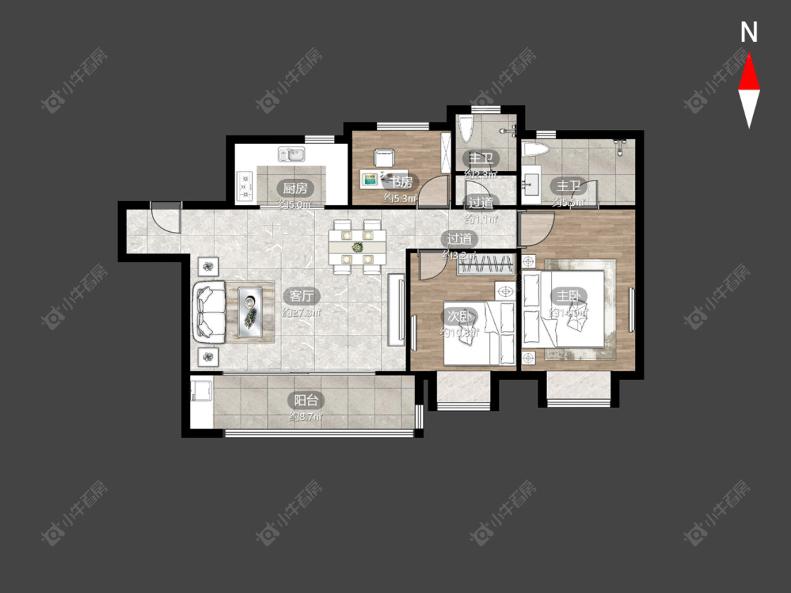 常州中南红玺台在售二手房源户型图_小牛看房