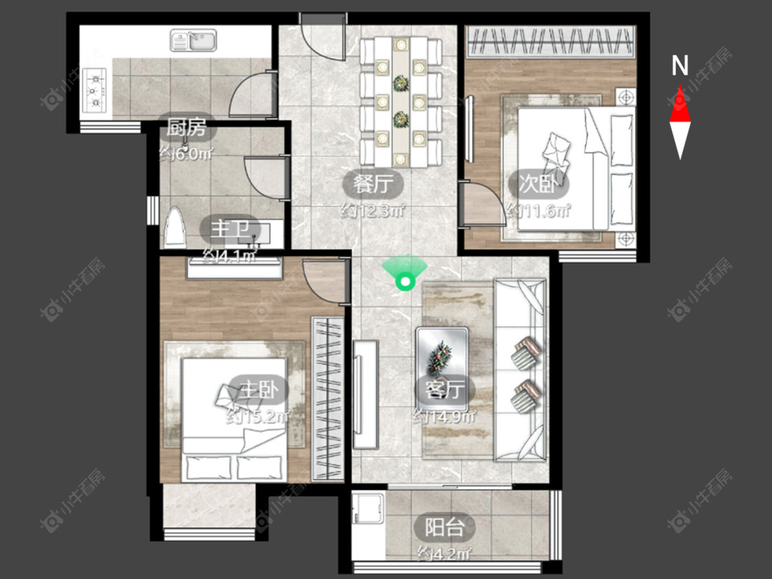 常州顺园八村二期在售二手房源户型图_小牛看房