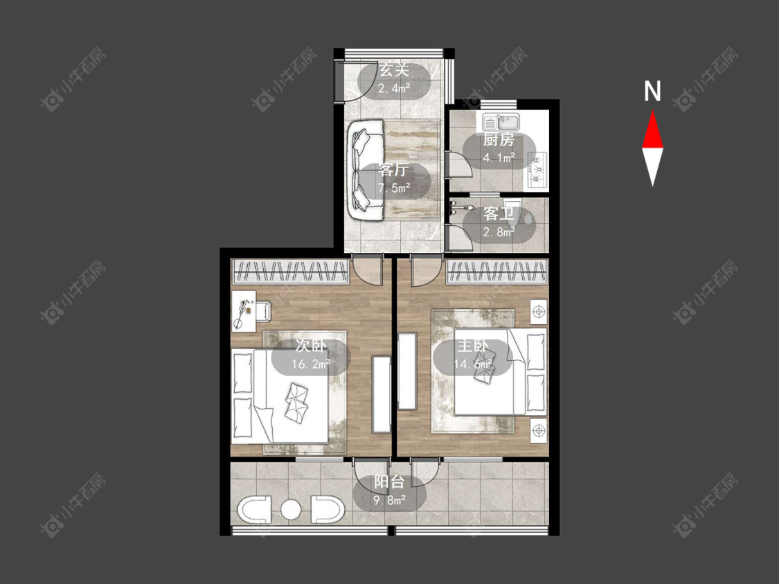 常州红梅新村在售二手房源户型图_小牛看房