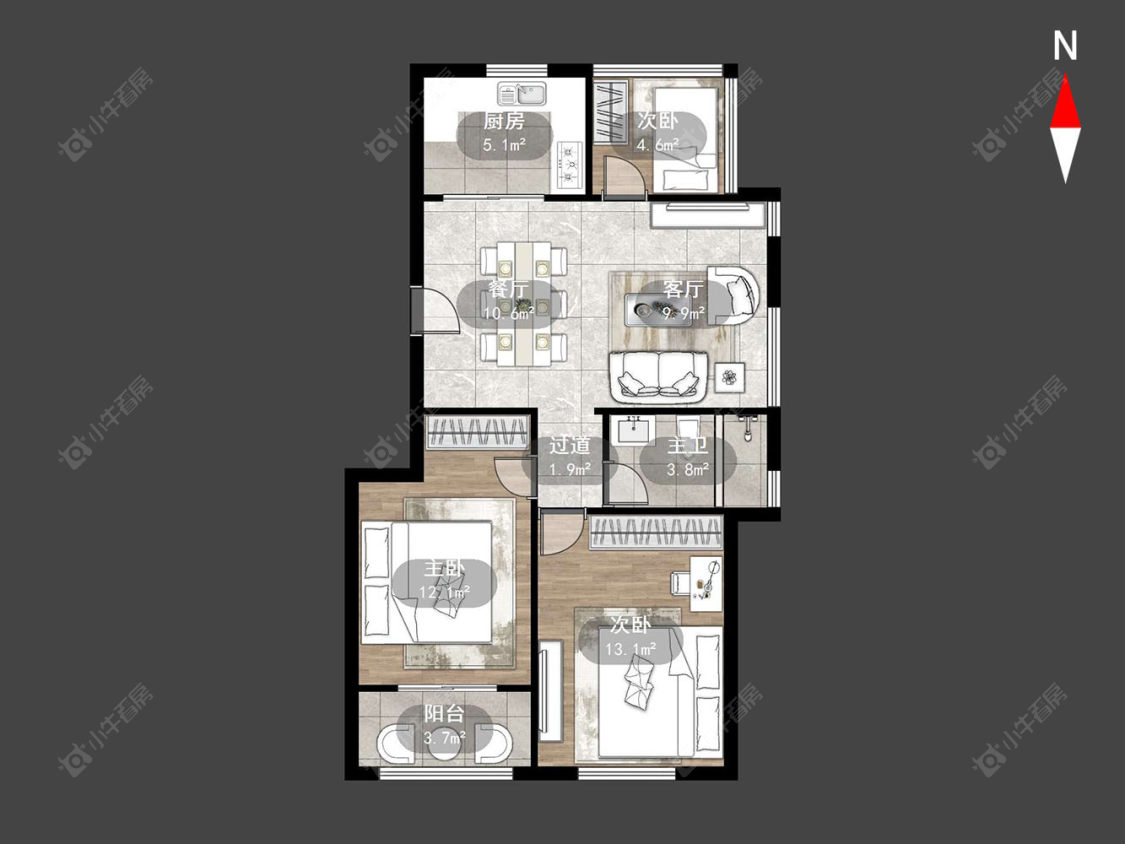 常州青枫颐景花园在售二手房源户型图_小牛看房