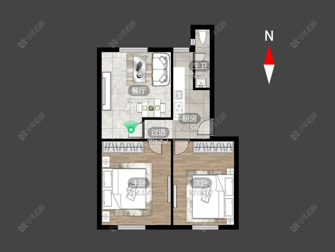 县北新村房源户型图 常州县北新村在售二手房源户型图_小牛看房