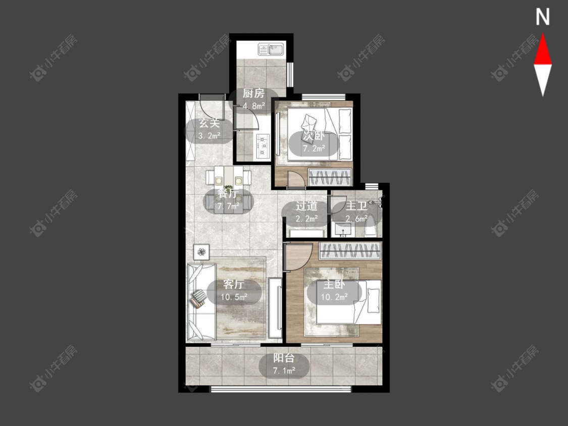常州中意宝第在售二手房源户型图_小牛看房