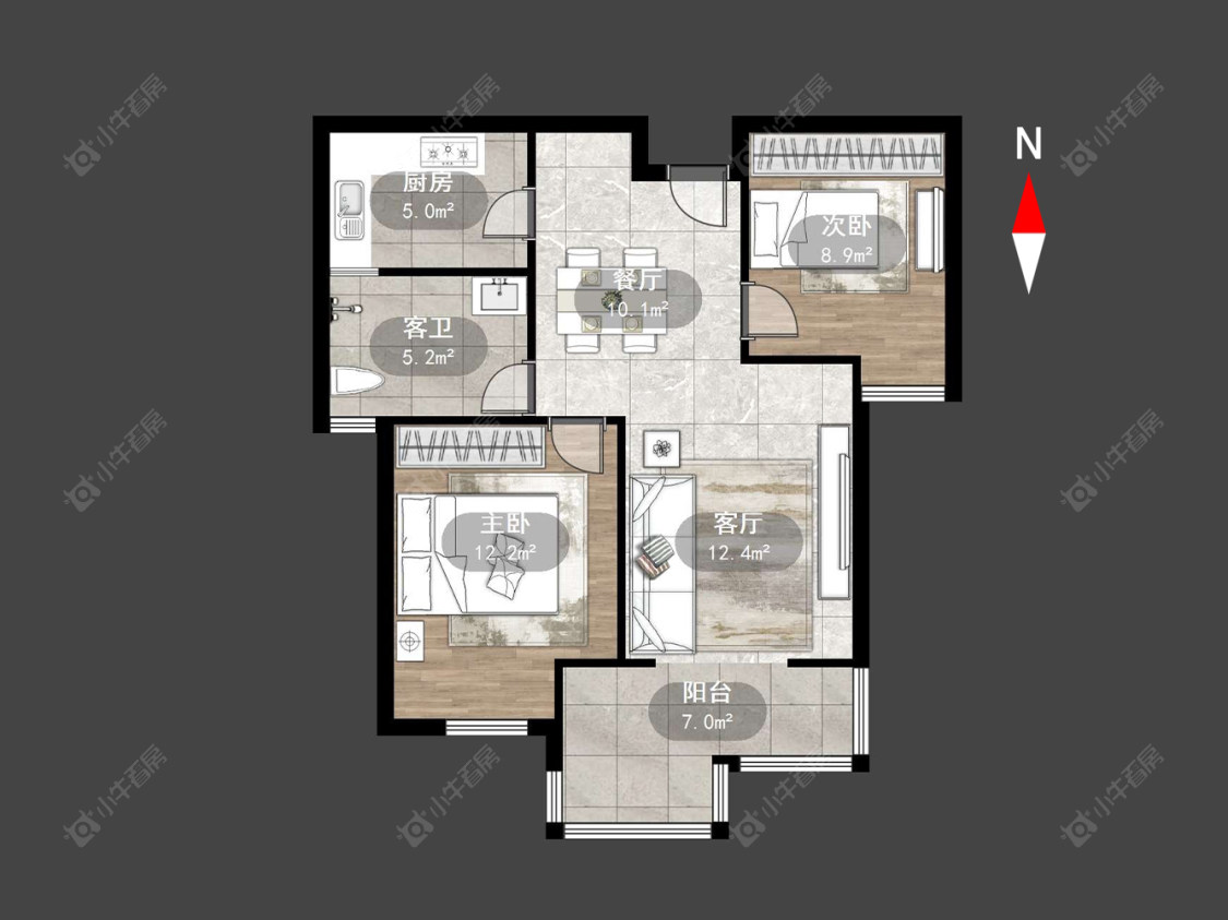 常州深业华府在售二手房源户型图_小牛看房