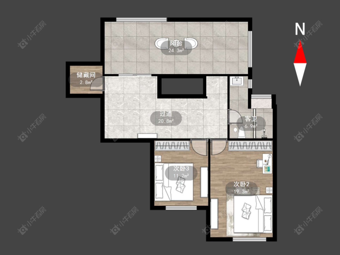 常州奥林匹克花园在售二手房源户型图_小牛看房