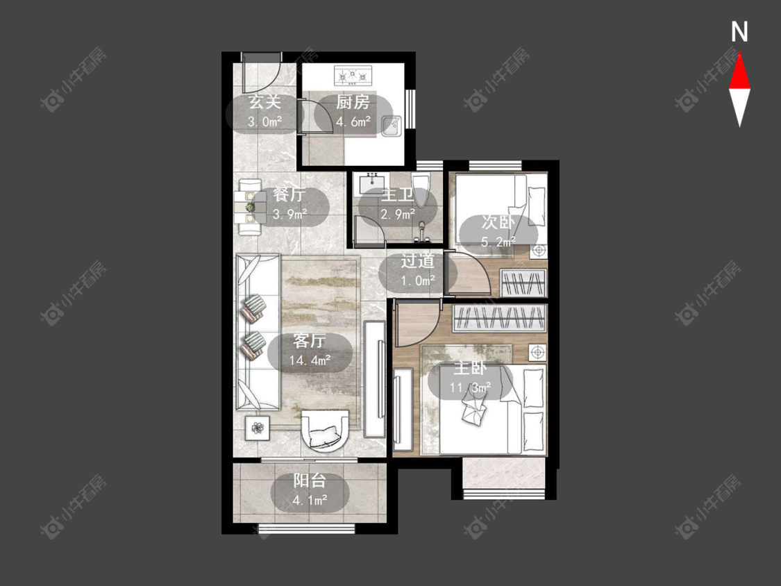 清云澜湾A区房源户型图 常州清云澜湾A区在售二手房源户型图_小牛看房
