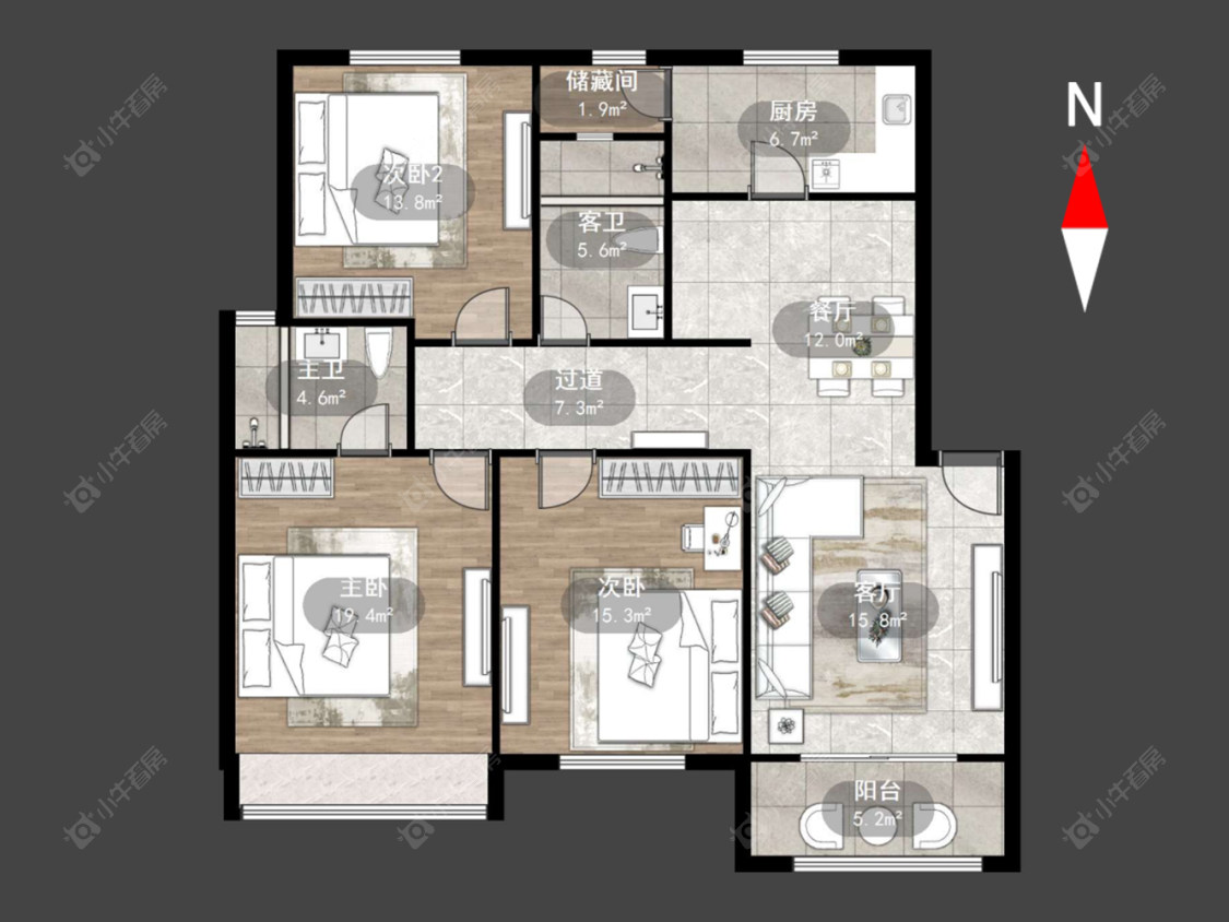 常州同德苑在售二手房源户型图_小牛看房