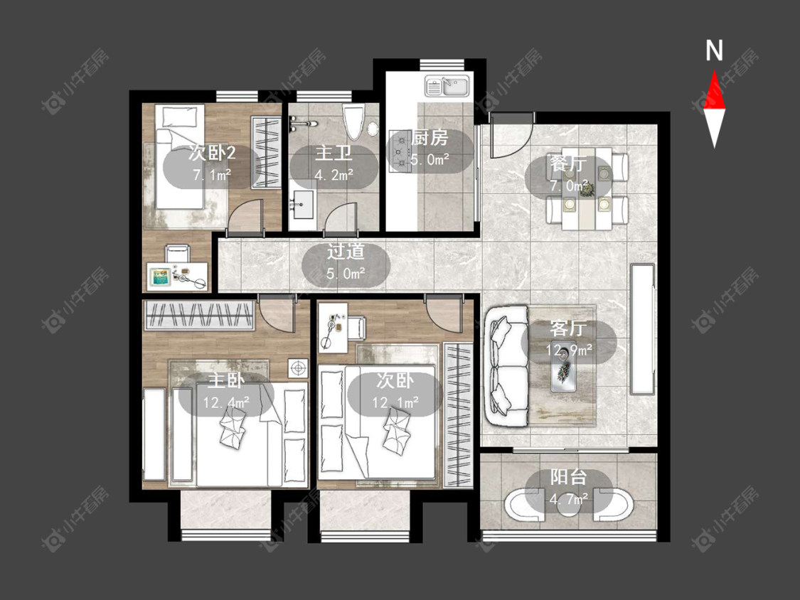 尚德花园房源户型图 常州尚德花园在售二手房源户型图_小牛看房