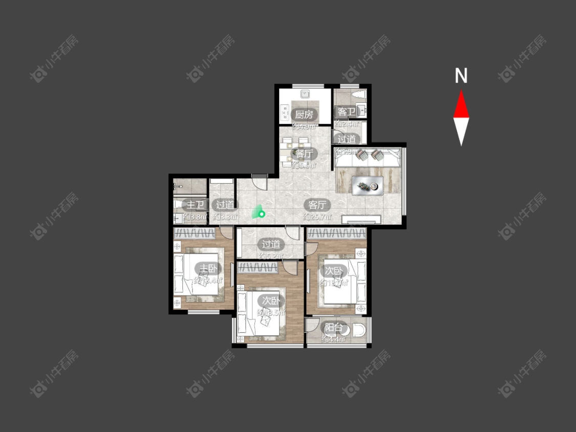 常州普济公寓在售二手房房源户型图_小牛看房