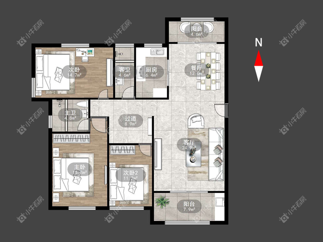 大名城南区房源户型图 常州大名城南区在售二手房源户型图_小牛看房