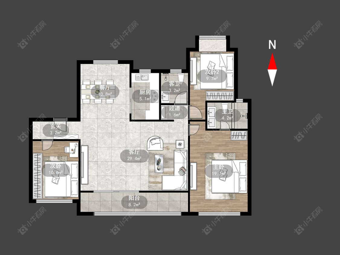 璟尚雅宸房源户型图 常州璟尚雅宸在售二手房源户型图_小牛看房