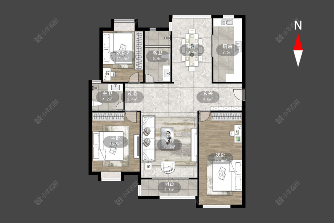 常州新城南都美域在售二手房源户型图_小牛看房