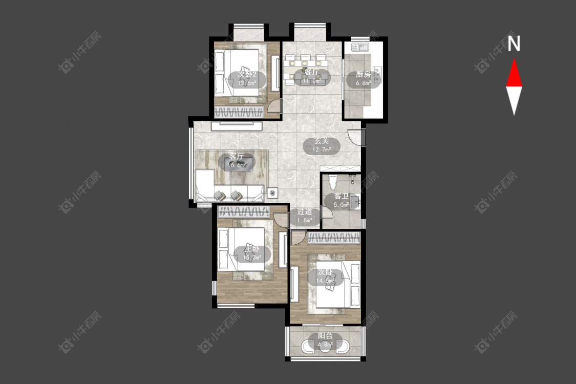 常州金鸡花园在售二手房源户型图_小牛看房