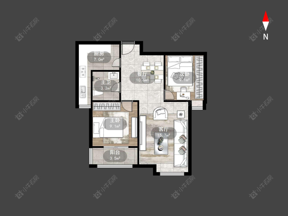 常州九洲新家园在售二手房源户型图_小牛看房